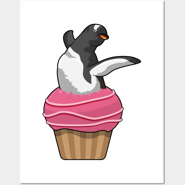 Penguin with Muffin Wall Art by Markus Schnabel